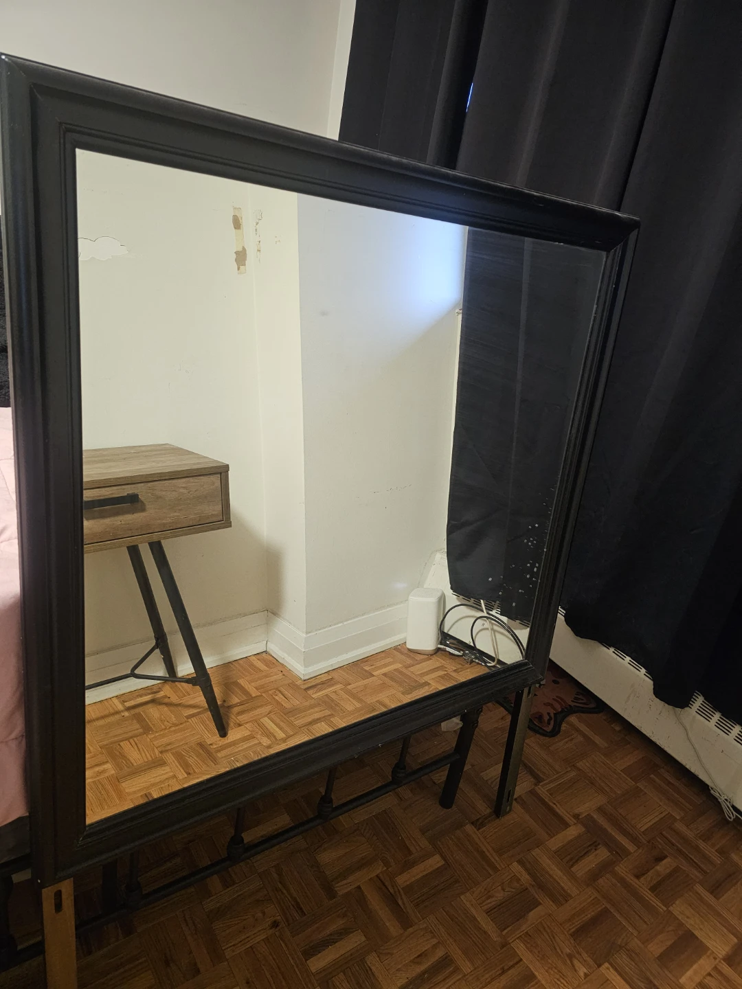 Large Black Framed Mirror