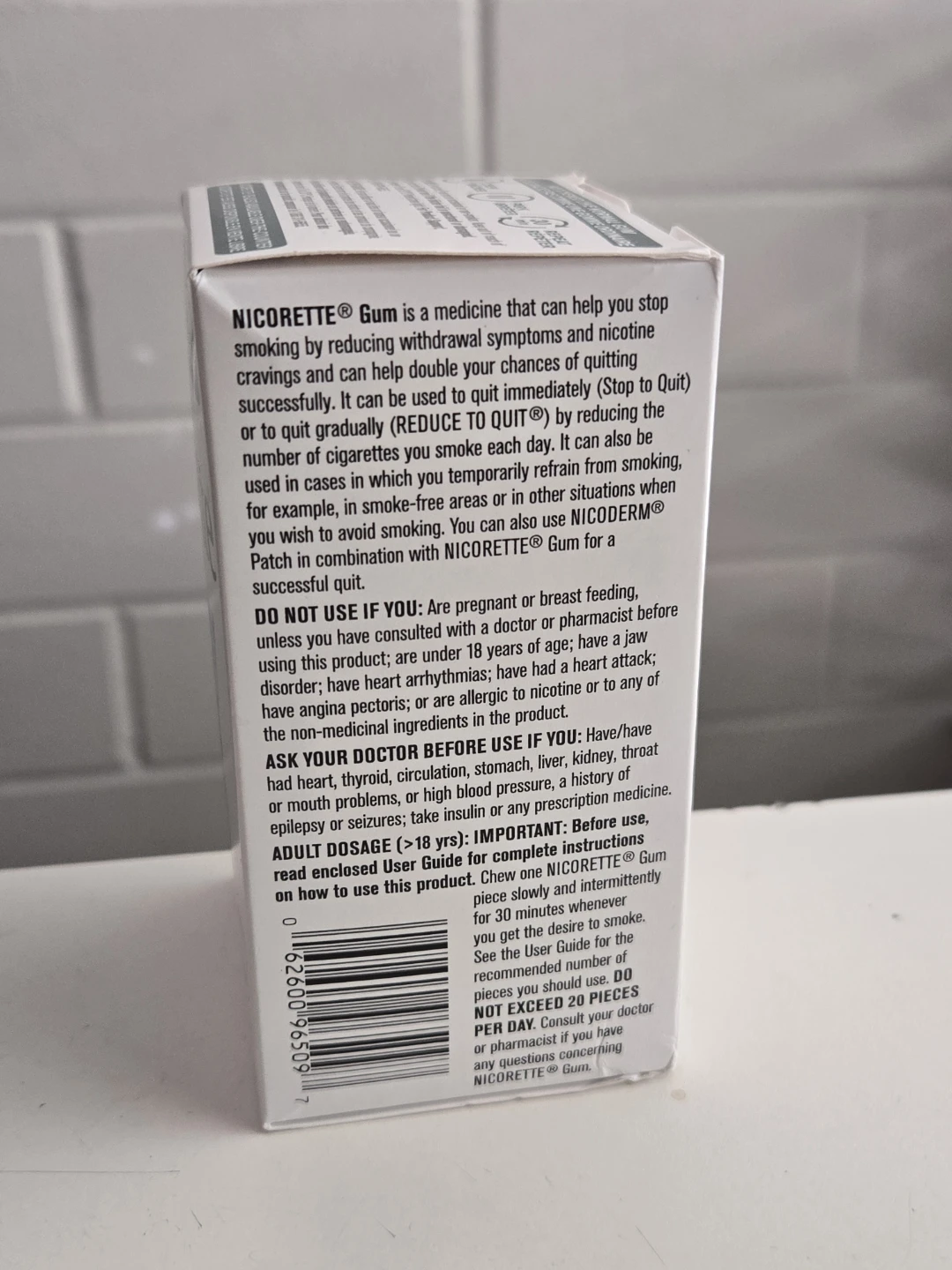 Nicorette Peppermint Gum - 2mg Nicotine, 105 Pieces - photo 3