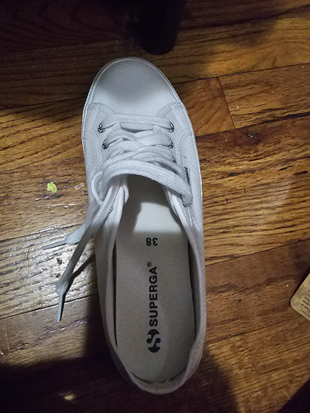 Superga White Canvas Mule Sneakers Size 38 - photo 4