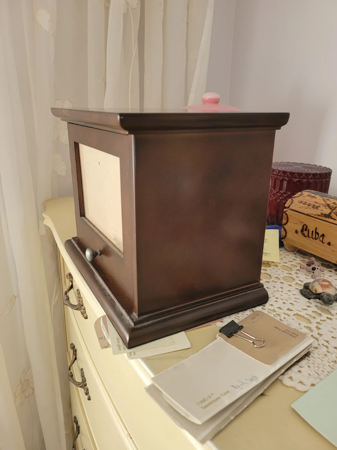 Cherrywood Photo Album Box with Drawer - photo 2