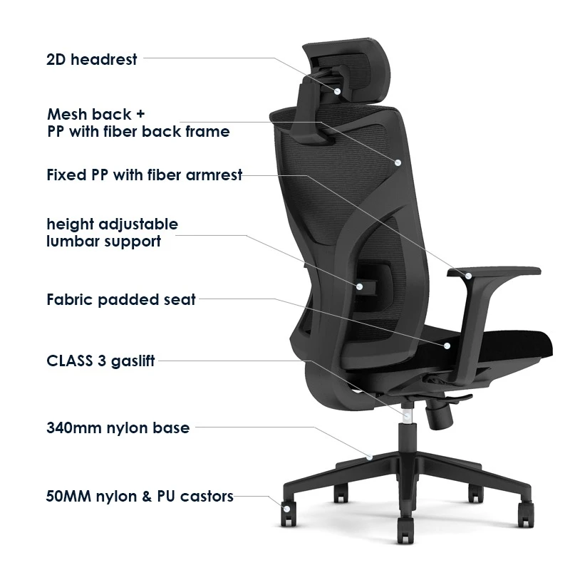Ergonomic Mesh Office Chair with Adjustable Lumbar Support - photo 2