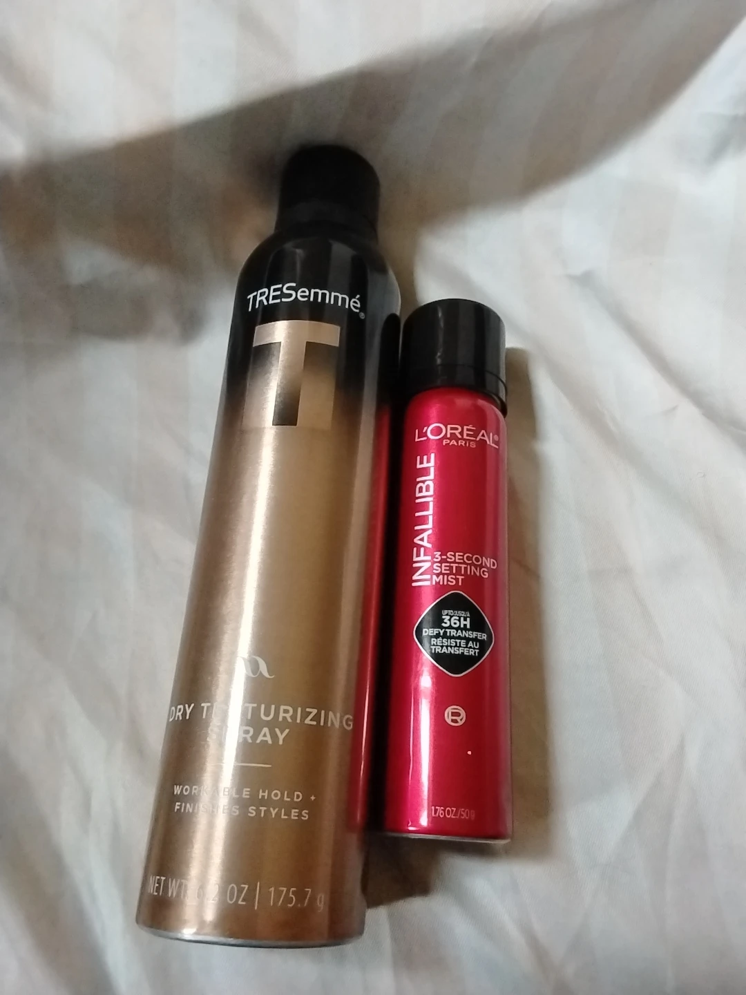 TRESemmé Dry Texturizing Spray & L'Oréal Infallible Setting Mist