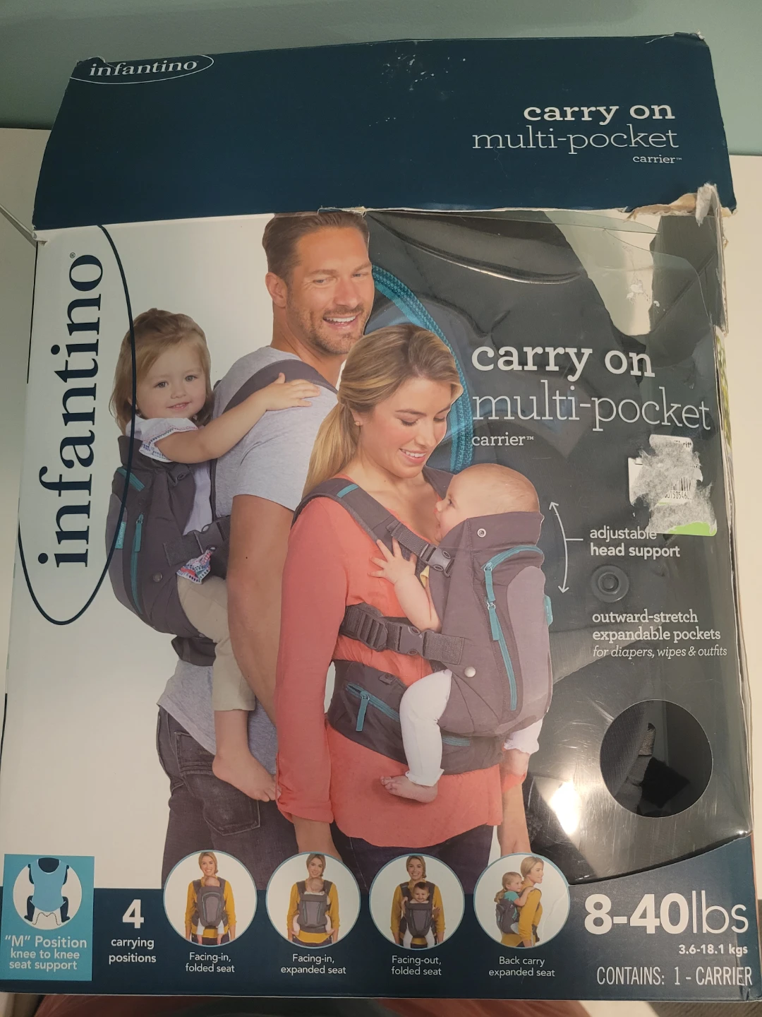 Infantino Carry On Multi-Pocket Baby Carrier