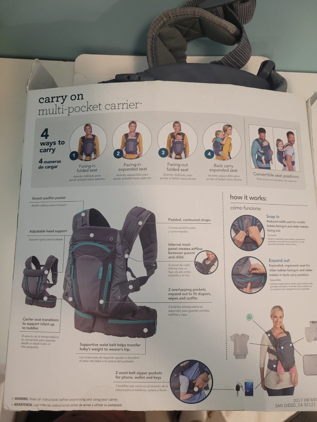 Infantino Carry On Multi-Pocket Baby Carrier - photo 2