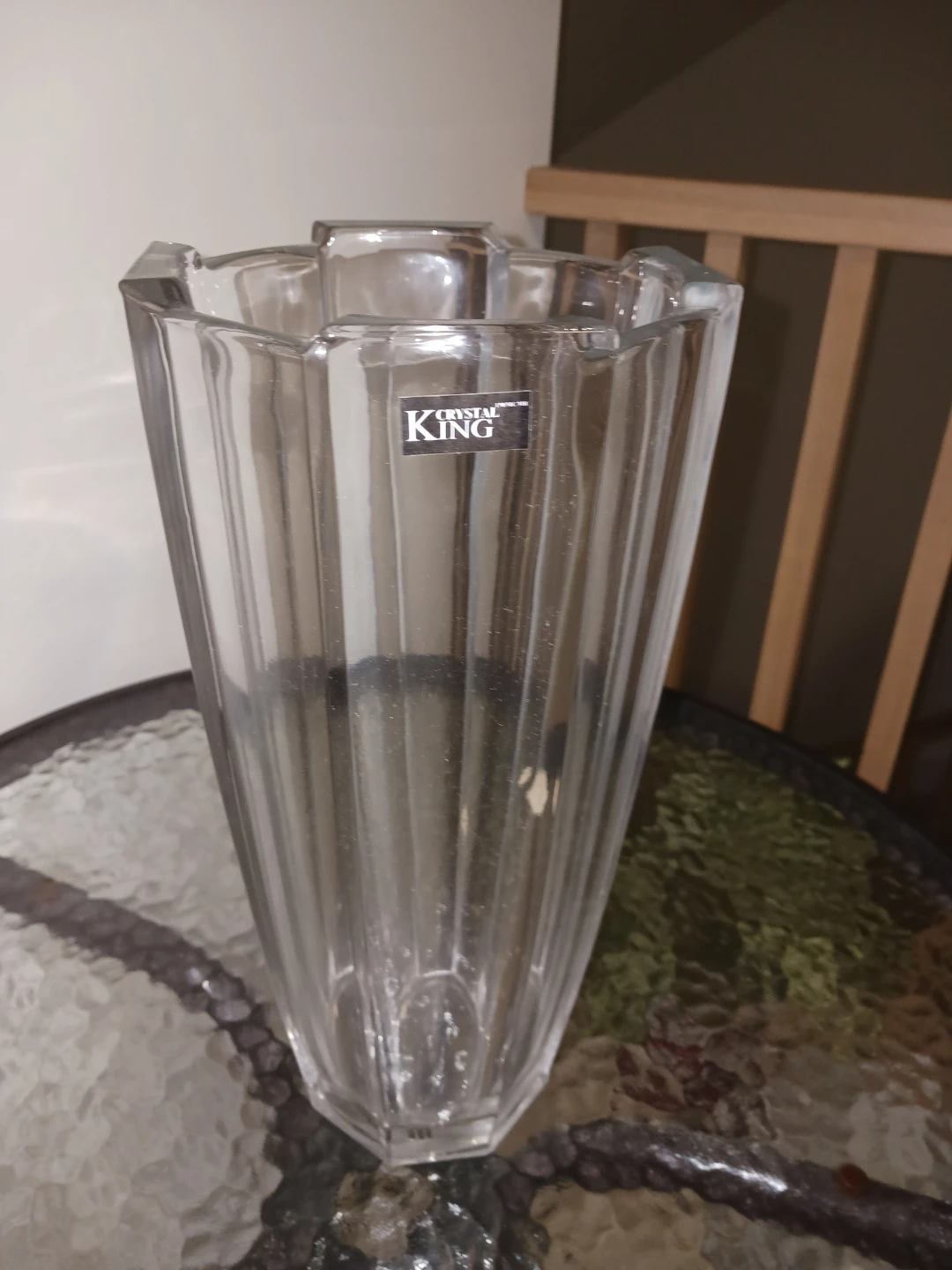 Crystal King Glass Vase mothers day 💖 ♥️ ❤️