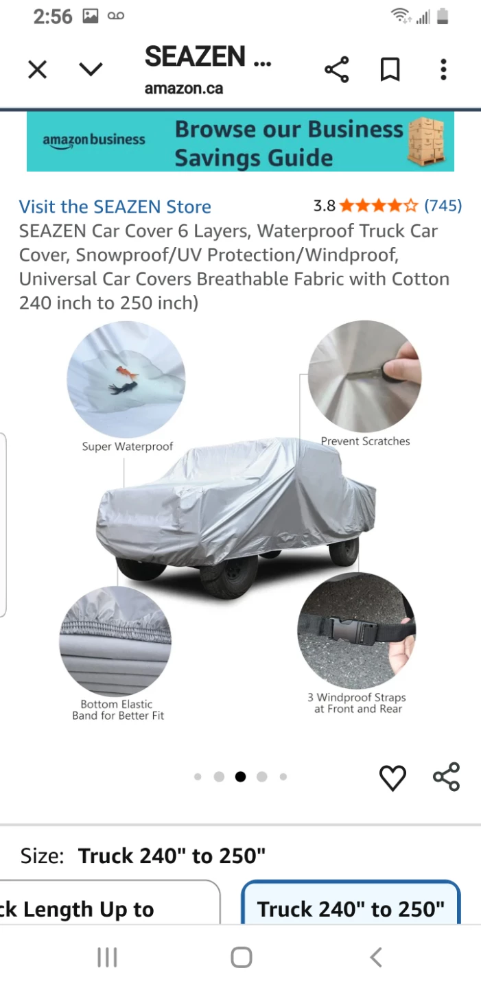 SEAZEN 6-Layer Universal Truck Car Cover (240"-250")