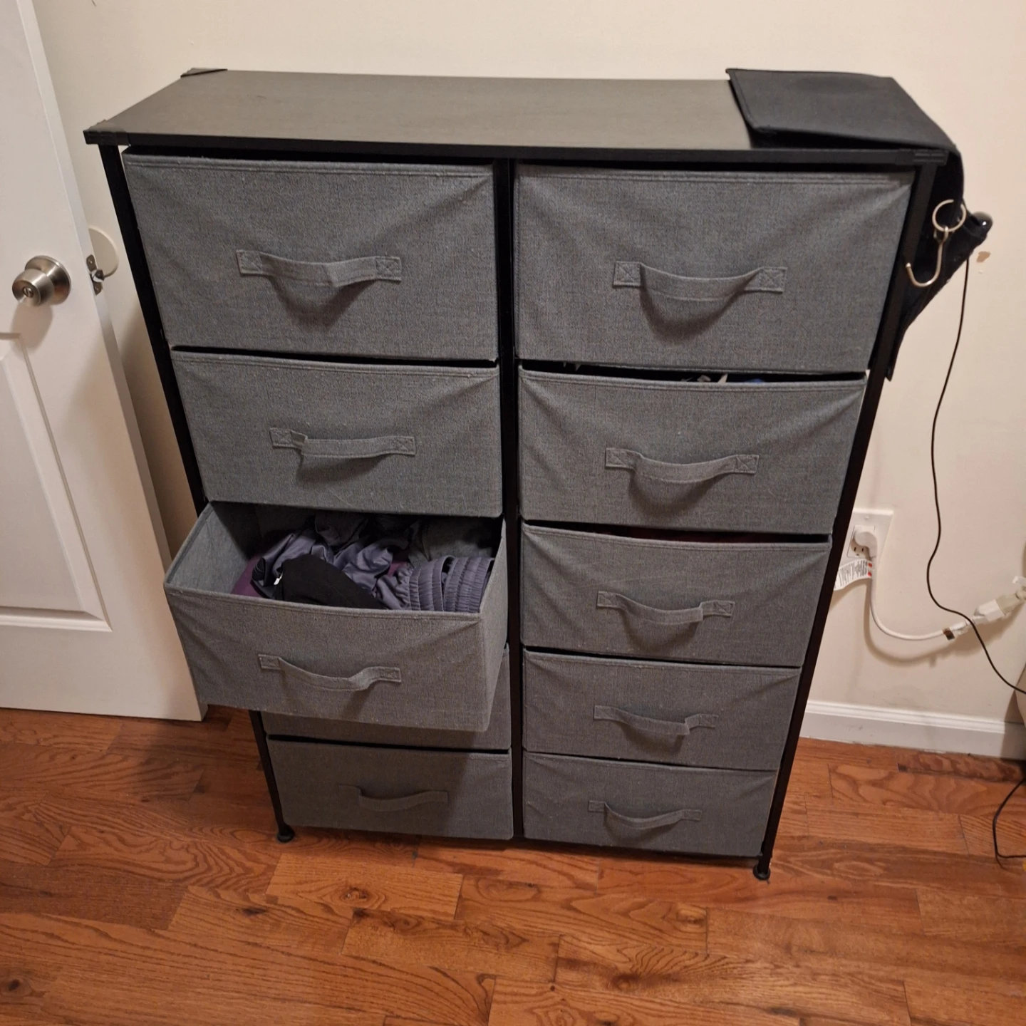 Gray Fabric Dresser 10 Drawers