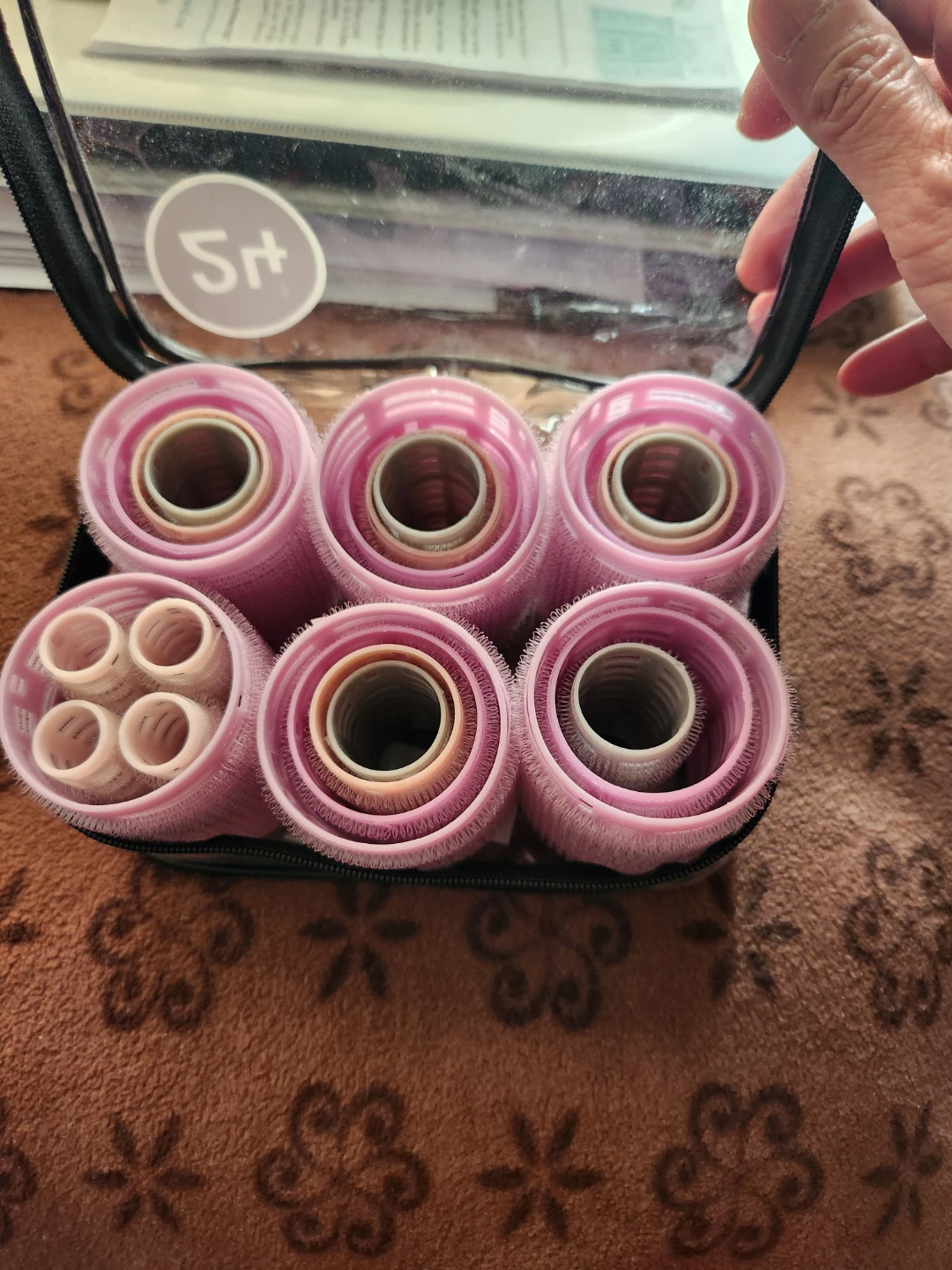 Pink Hair Rollers Set with Case - photo 2