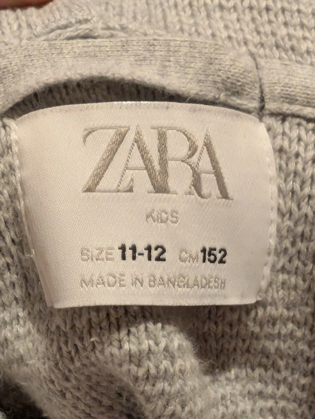 Zara Kids Grey Hooded Cardigan