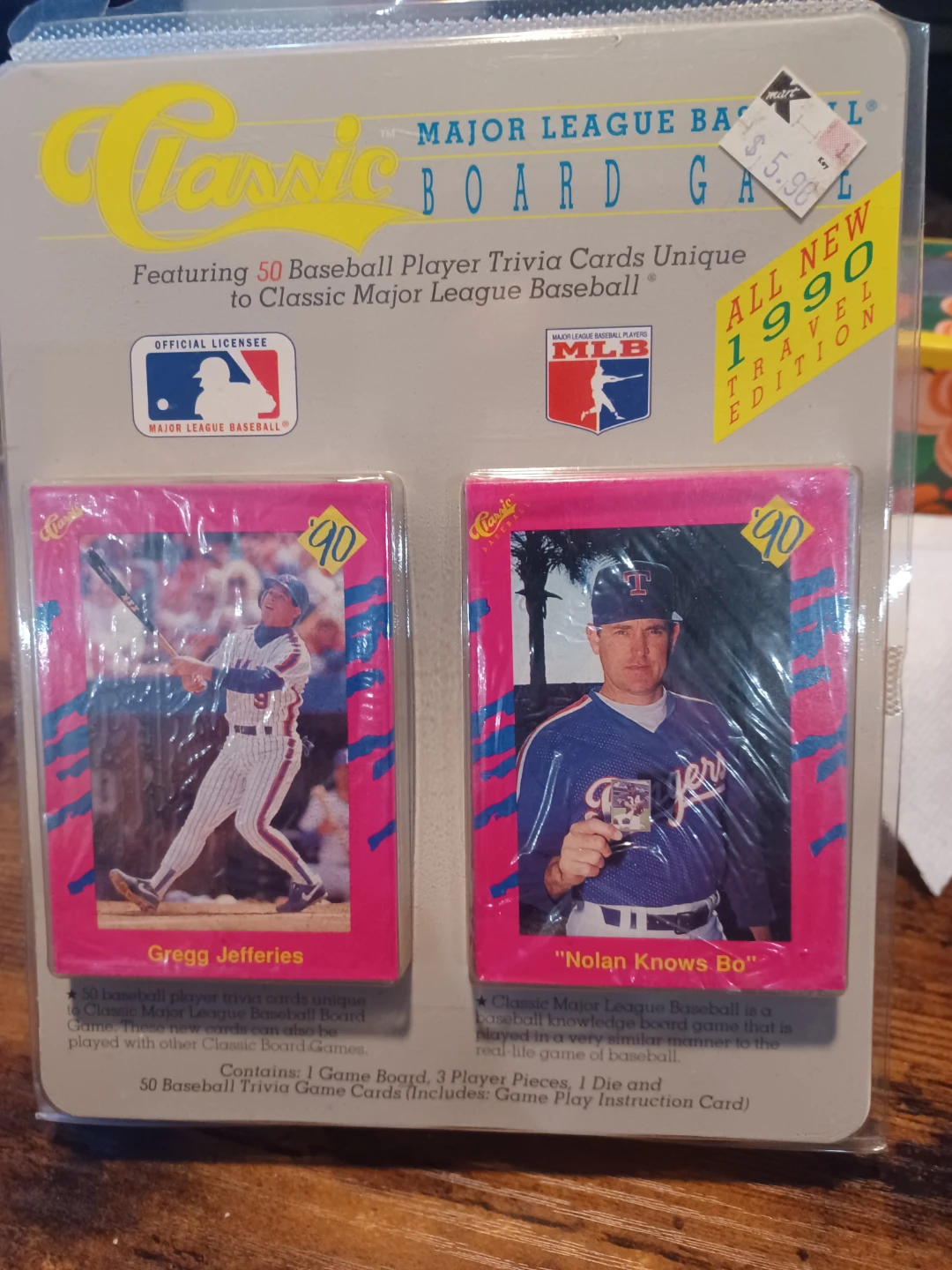 Classic Major League Baseball Board Game 1990 Travel Edition