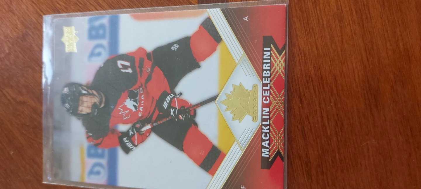 Upper Deck Macklin Celebrini Hockey Card