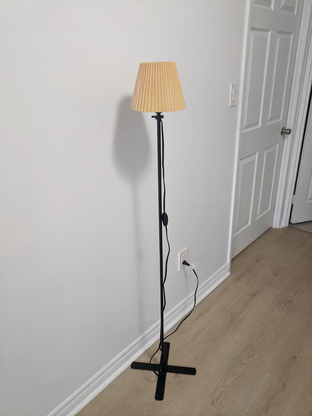 Floor Lamp with Pleated Shade