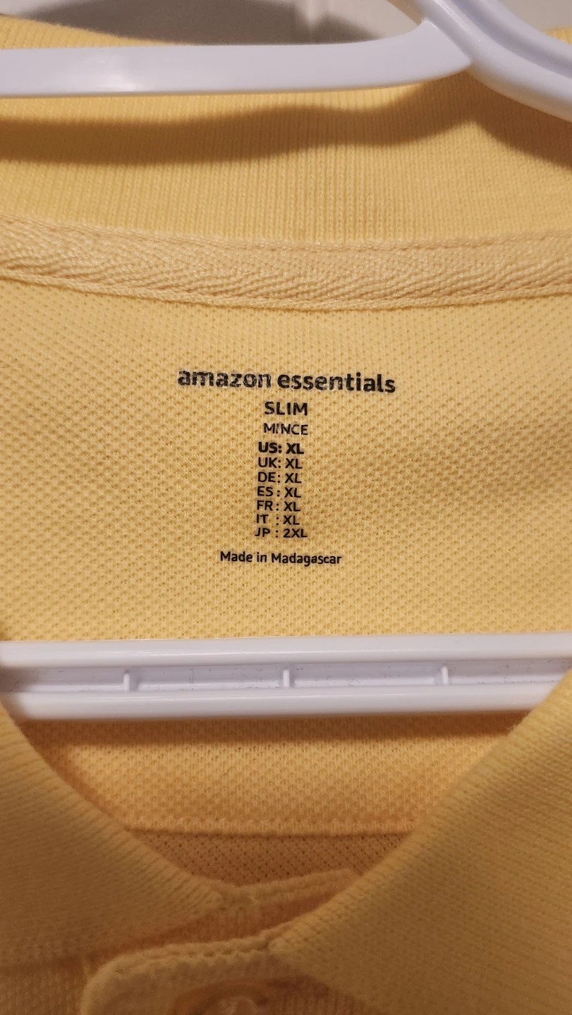 Amazon Essentials Slim Fit Yellow Polo Shirt - XL - photo 3