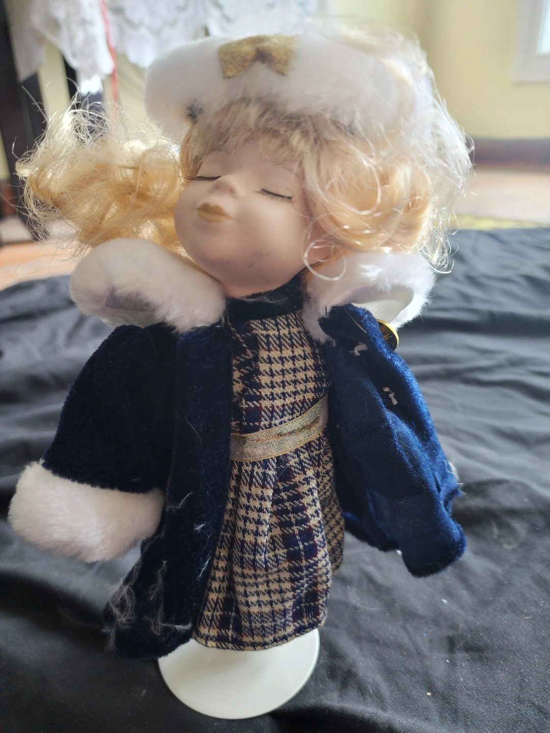 Porcelain Doll in Winter Outfit - photo 2