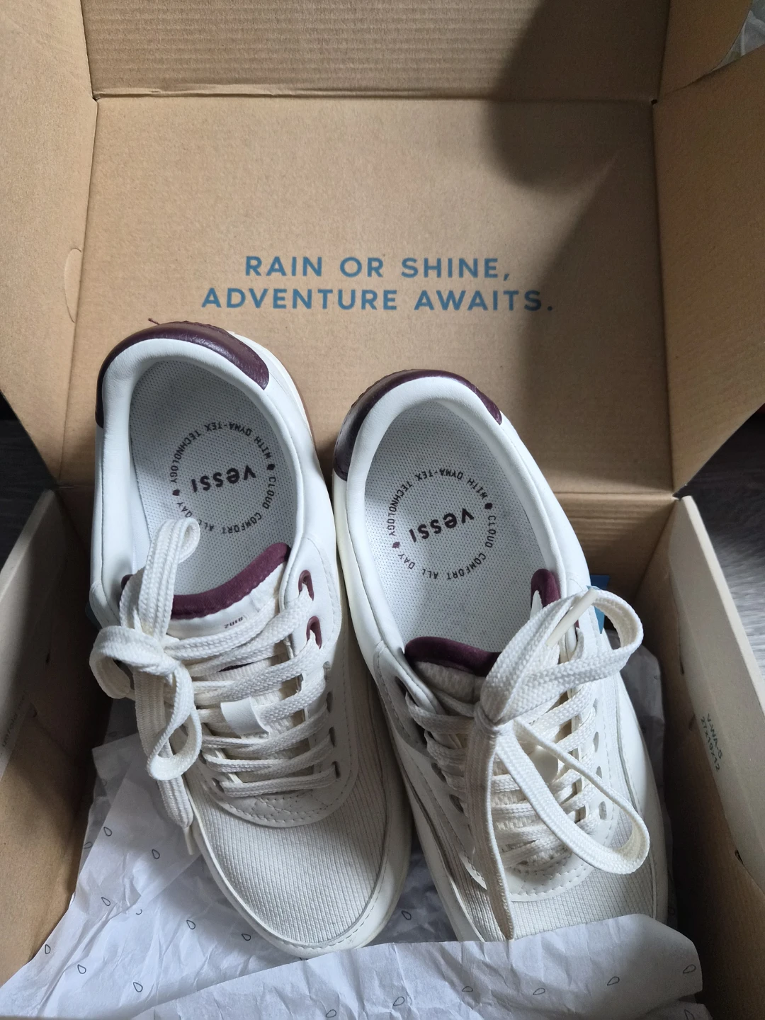Vessi Shoes - White/Burgundy - photo 2