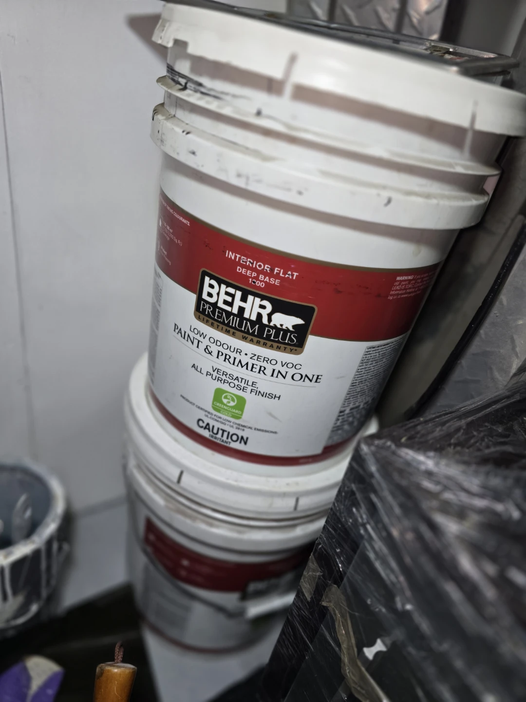 5 gallons each Behr Premium Plus Interior Flat Paint & Primer - photo 2
