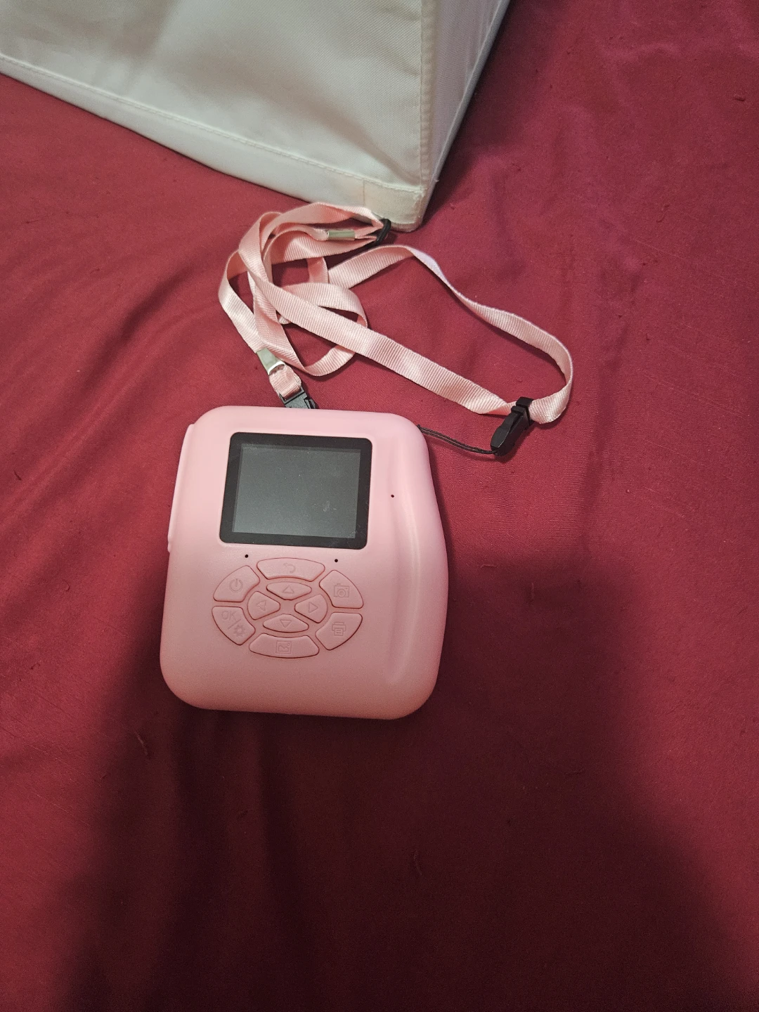 Pink instant camera with lanyard - photo 2