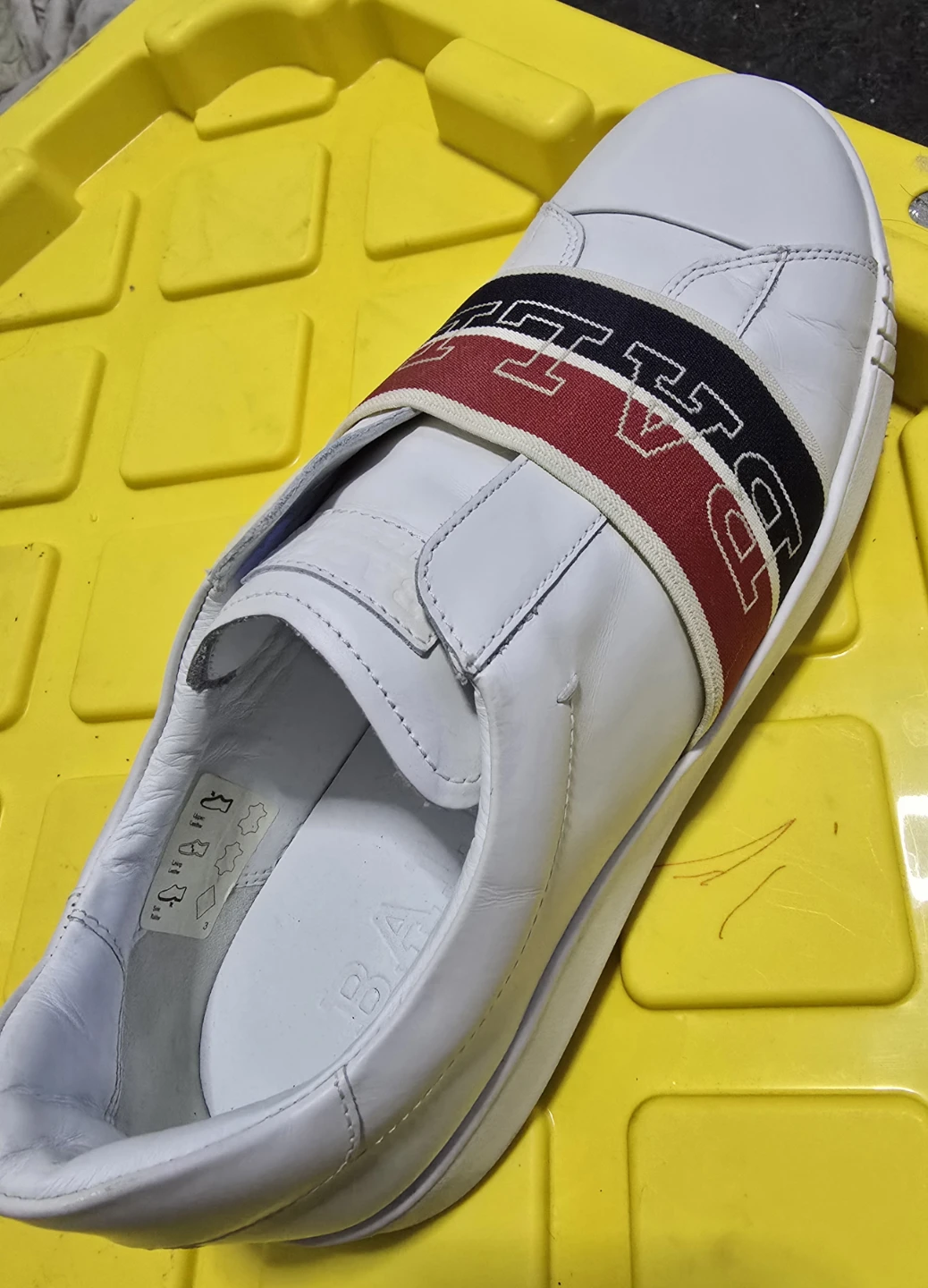 Bally White Leather Slip-On Sneakers Men's Size 9 - photo 4