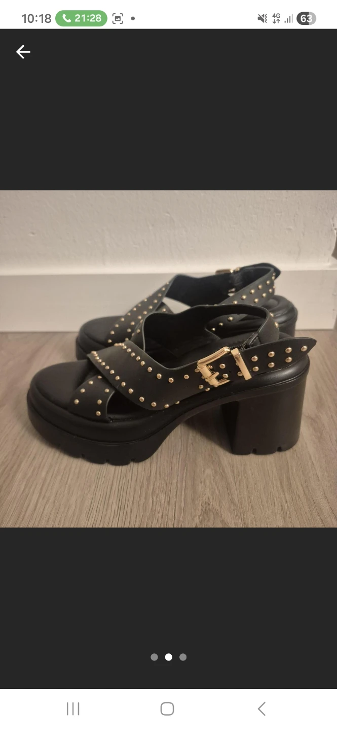 Black Studded Platform Sandals - photo 3
