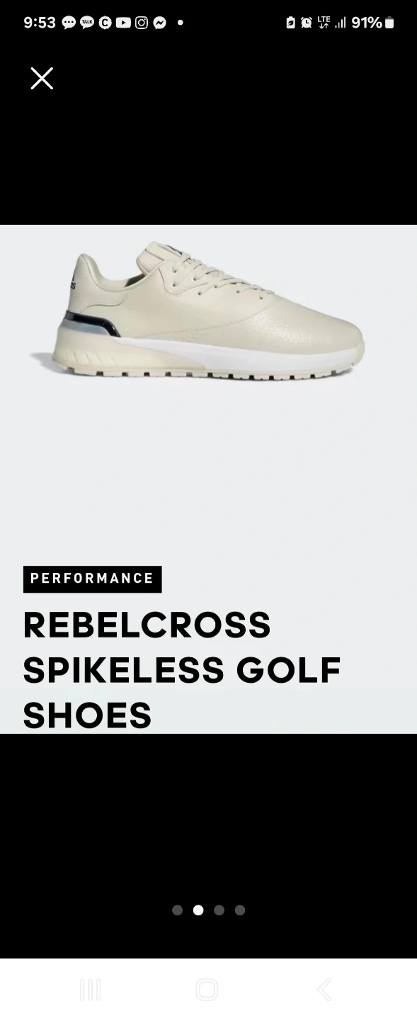 Adidas Rebelcross Spikeless Golf Shoes Size 8 Beige GX8971 - photo 4