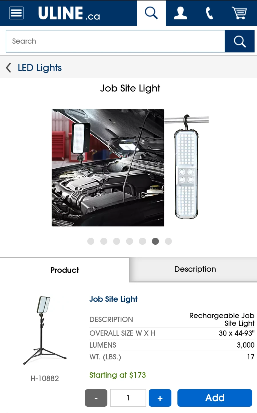 ULINE Job Site Light / Garden Light H-10882 - photo 2