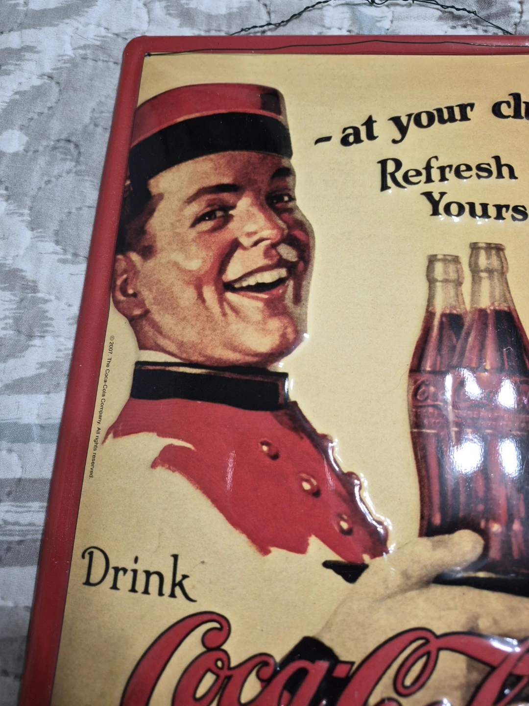 2007 Collectible 12" X 8" Metal Tin Coca-Cola Sign Wall - photo 5