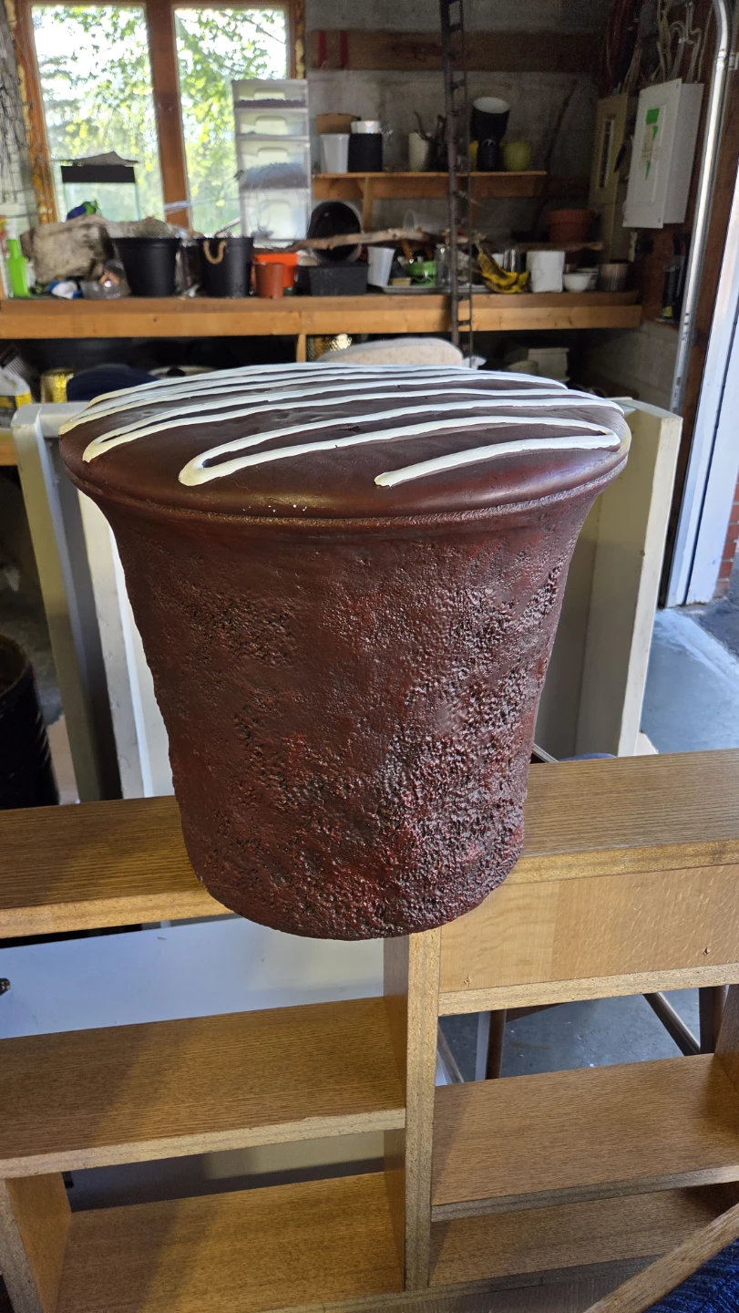 Chocolate Cake Decorator side table/ stool