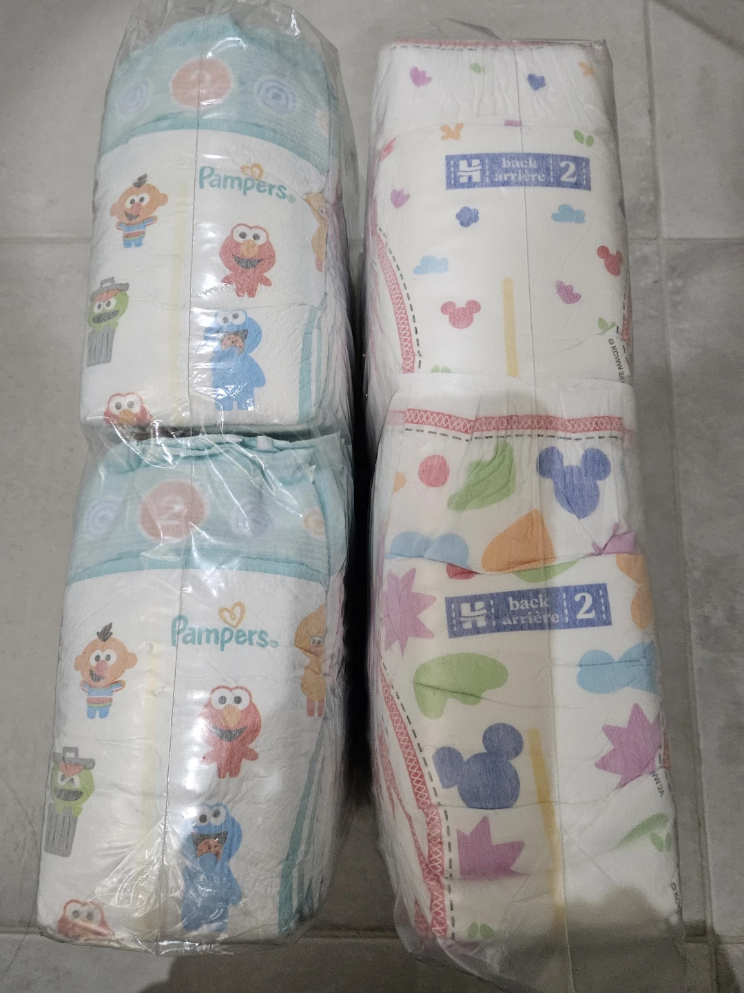 Size 2 diapers Pampers and Huggies