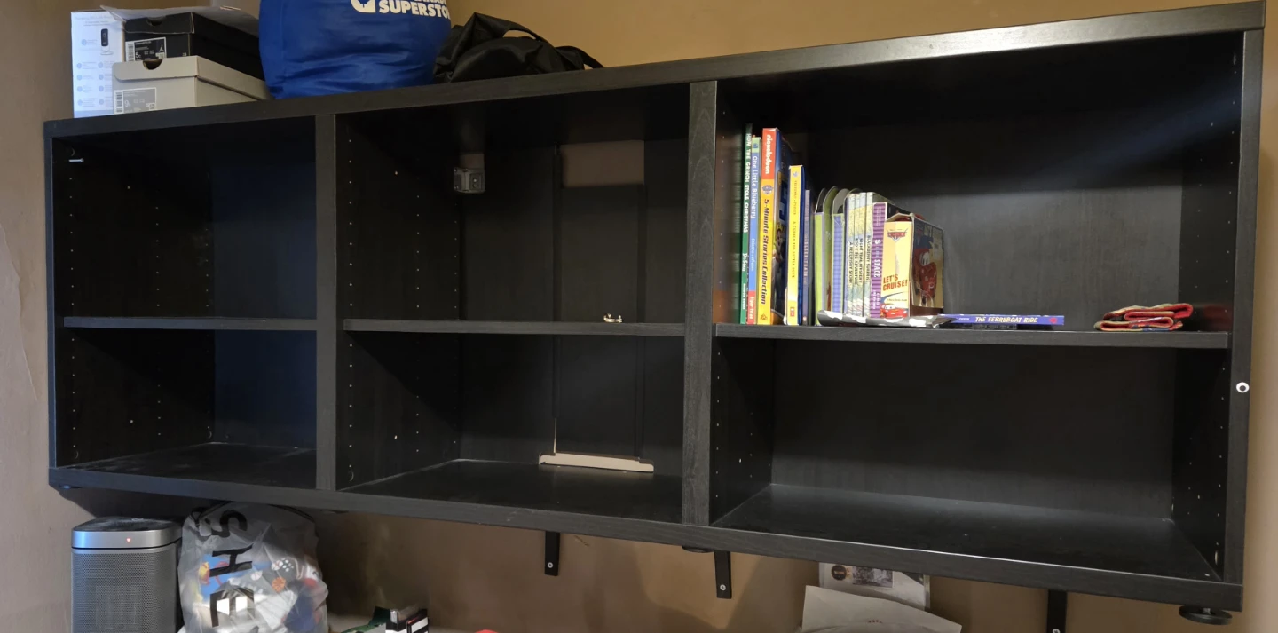 Ikea Black/Brown Shelving