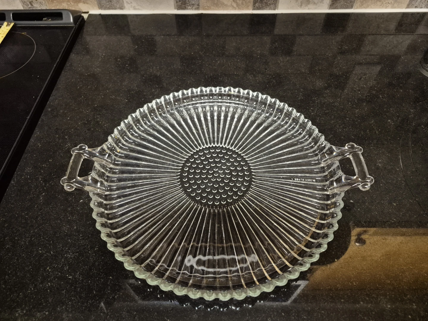 Glass Serving Tray with Handles