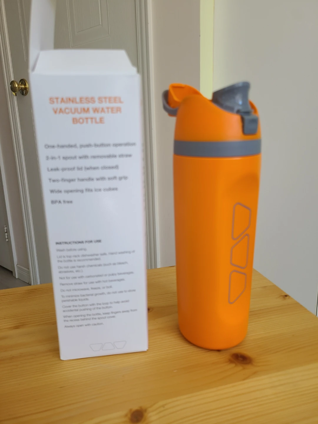 Schluter Systems Stainless Steel Vacuum Water Bottle - Orange