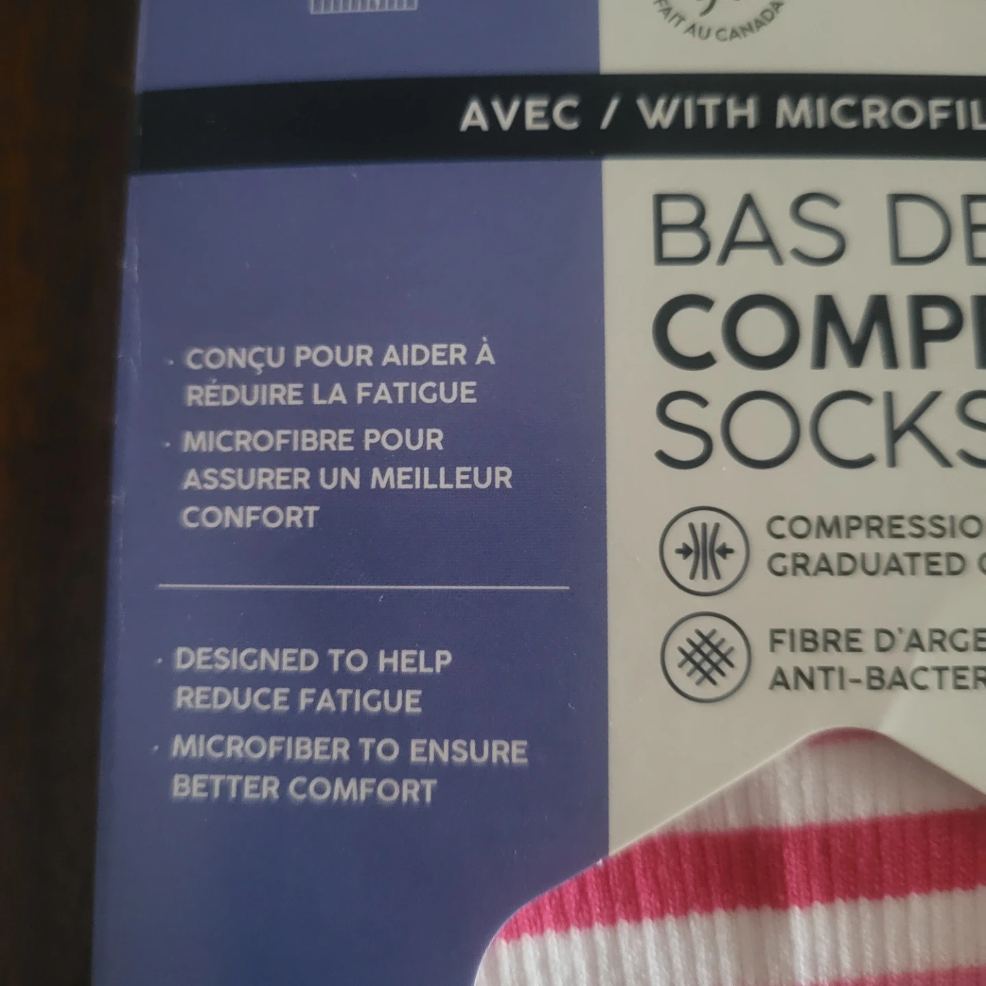 Paramedic Women's Compression Socks - Size M - Pink Stripes - photo 2