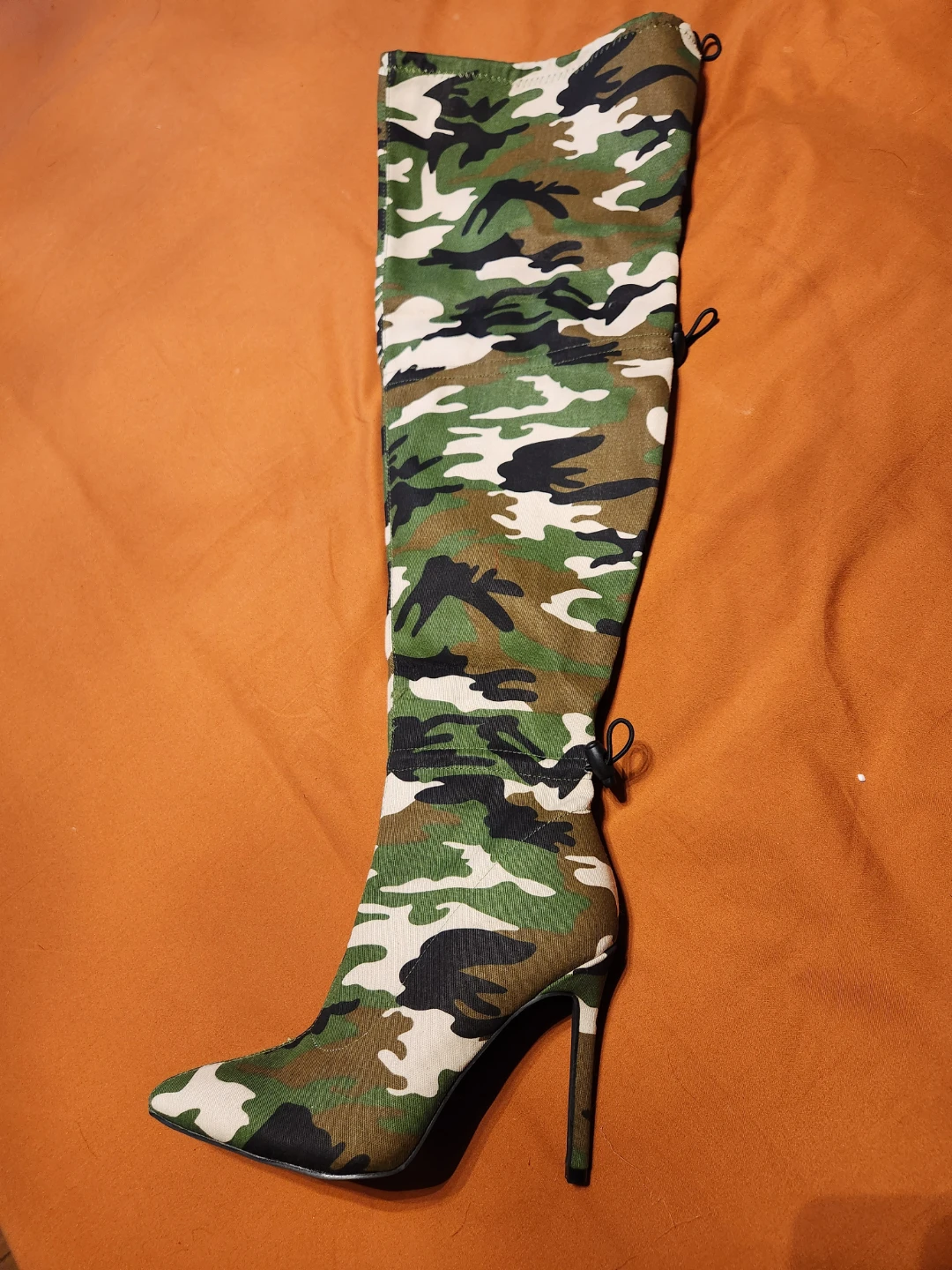 Camouflage Thigh-High Stiletto Boots - photo 3