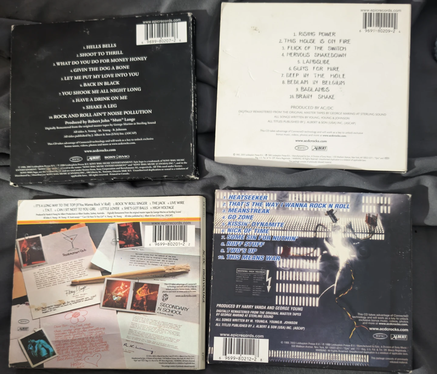AC/DC 4 CD Set: Back in Black, Flick Switch, Voltage, Blow Up - photo 2