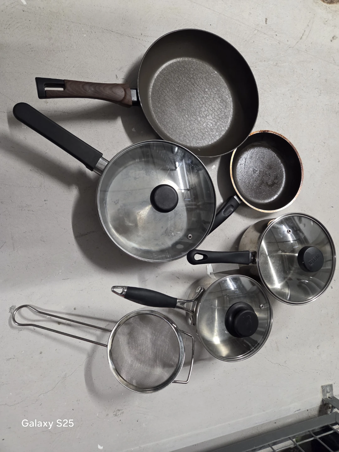 Assorted Pots, Pans, and Strainer - photo 3