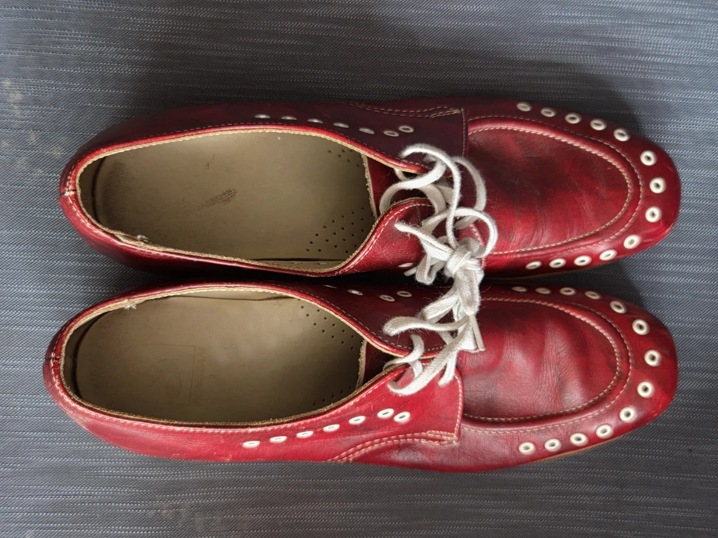 Red Leather Bowling shoes - photo 2