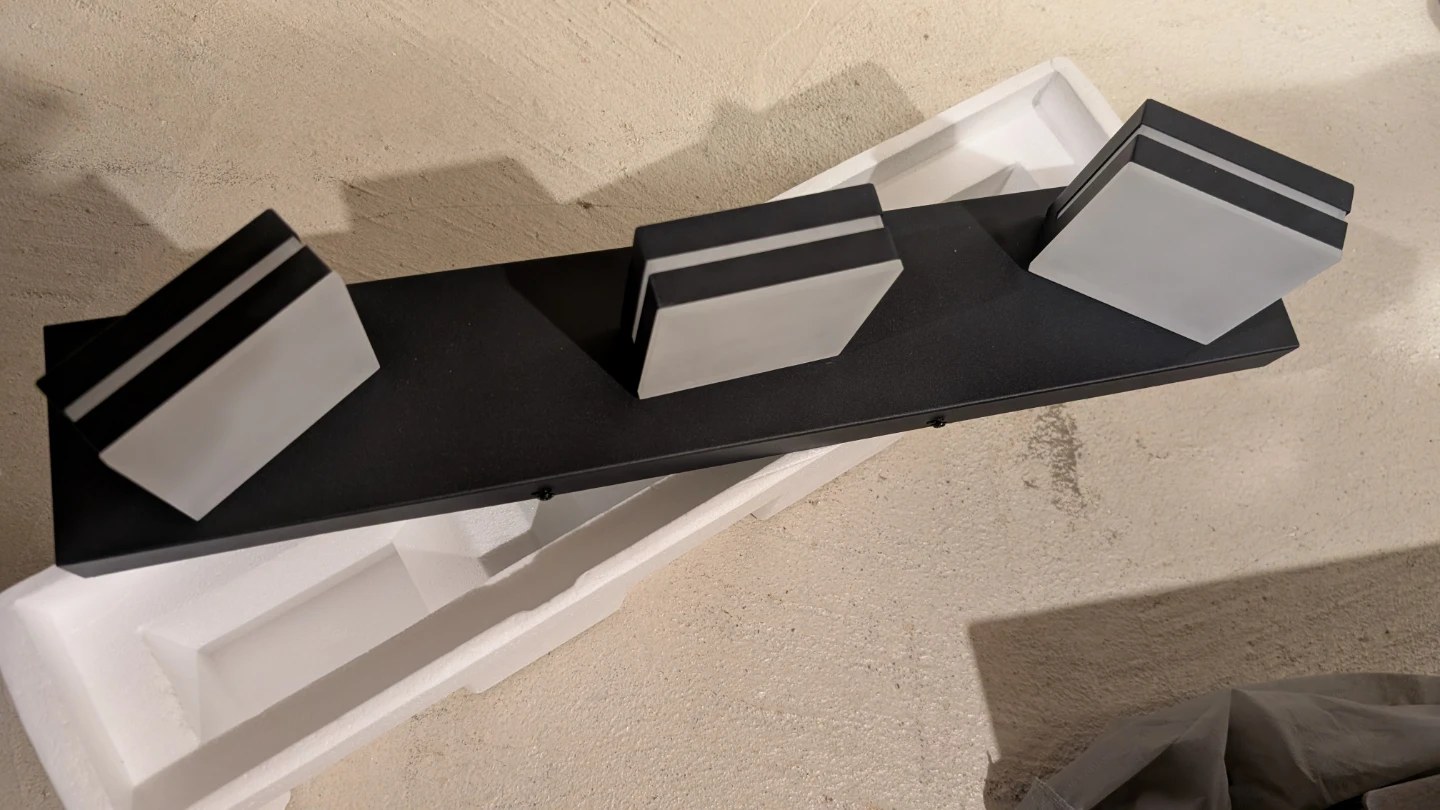 Black 3-Light Vanity Light Fixture - photo 3