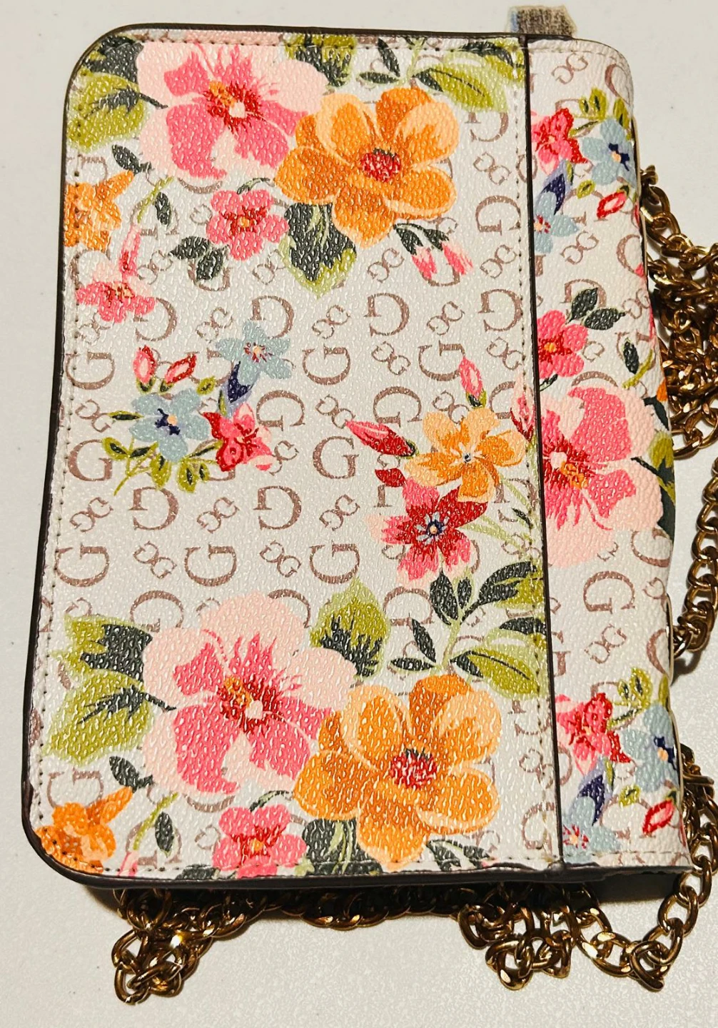 Guess Floral Wallet with Chain