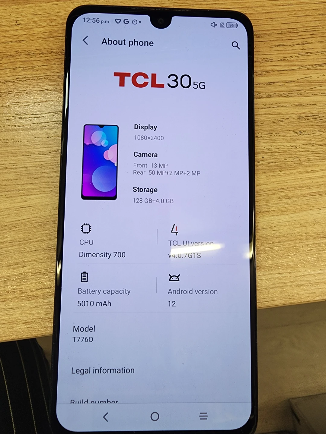 TCL 30 5G T7760 Smartphone Unlocked - Black - photo 3