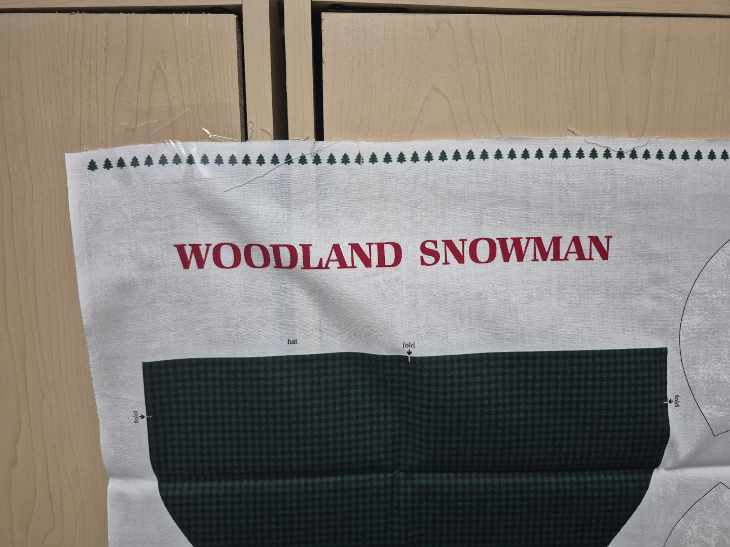 Woodland Snowman Fabric Panel