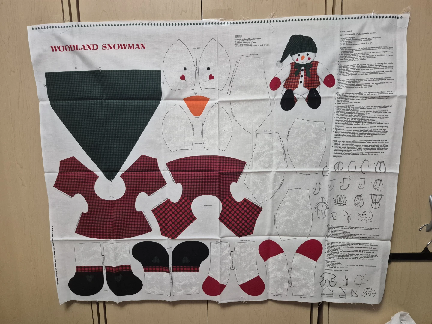 Woodland Snowman Fabric Panel - photo 2