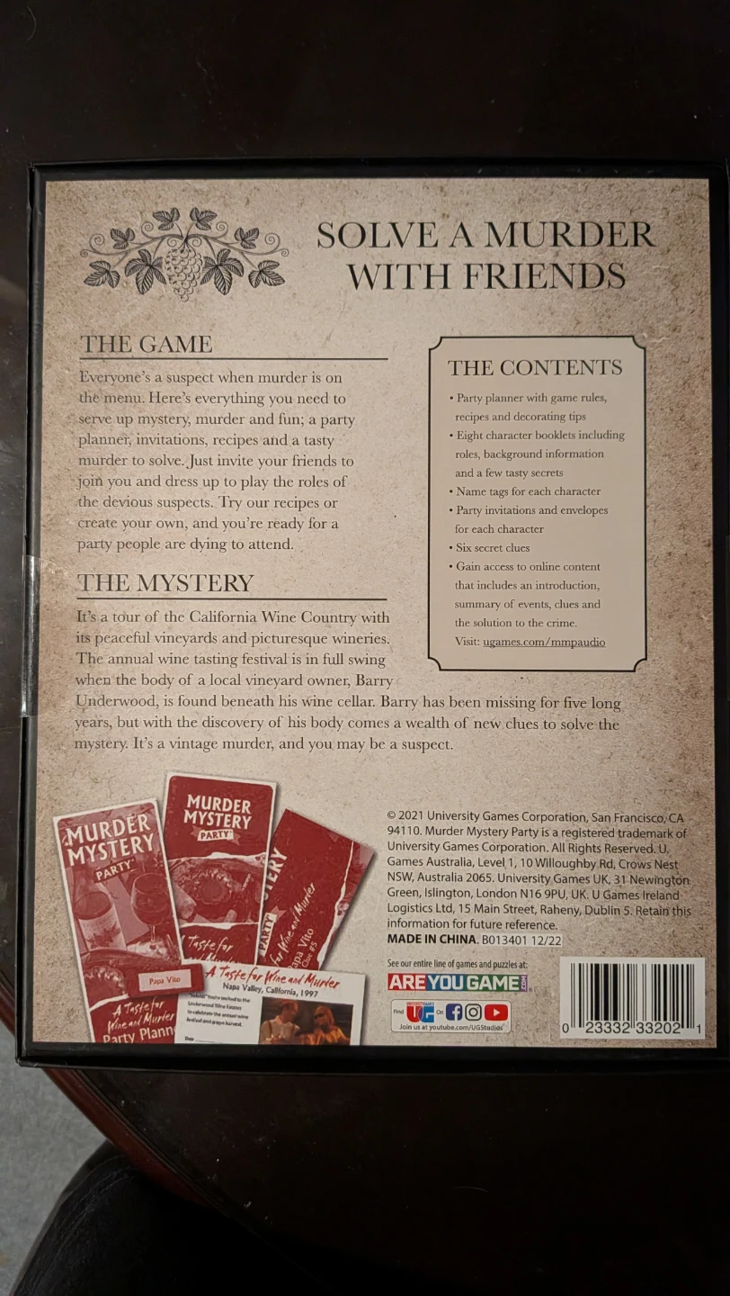Murder Mystery Party: Board Game BNIB - photo 2