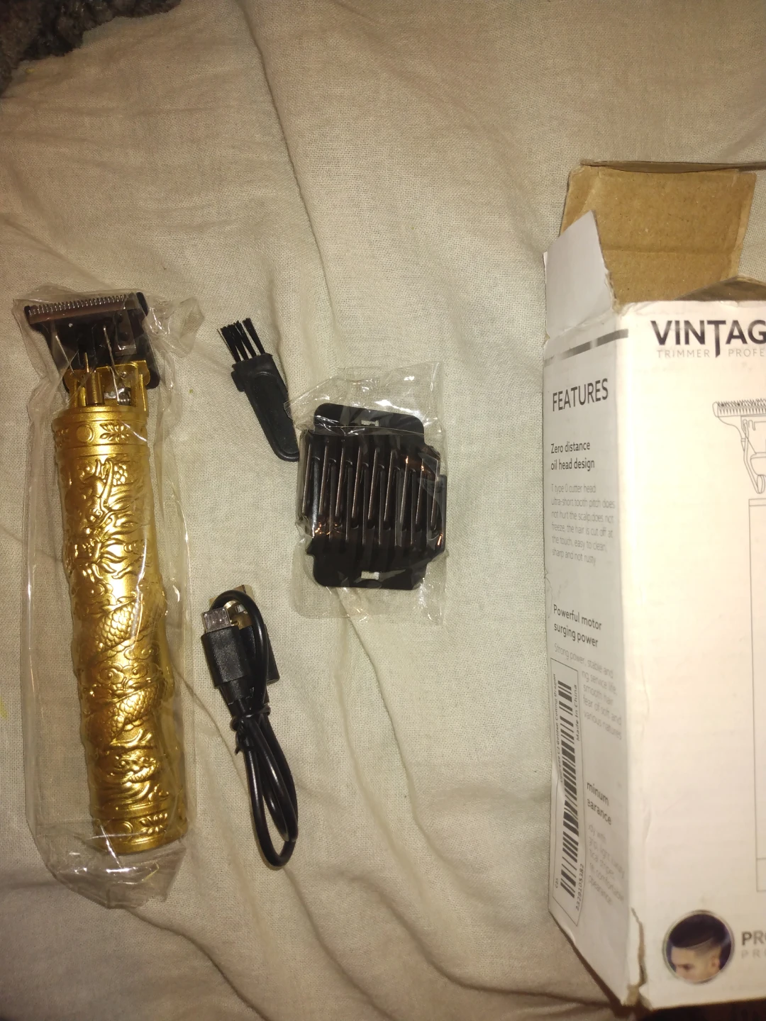 Brand New Vintage Trimmer Professional Gold Hair Clipper