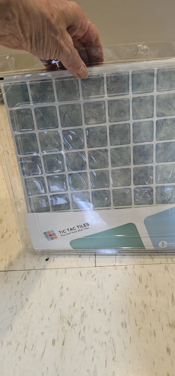 TIC TAC TILES Peel and Stick Wall Tiles - Marble Effect
