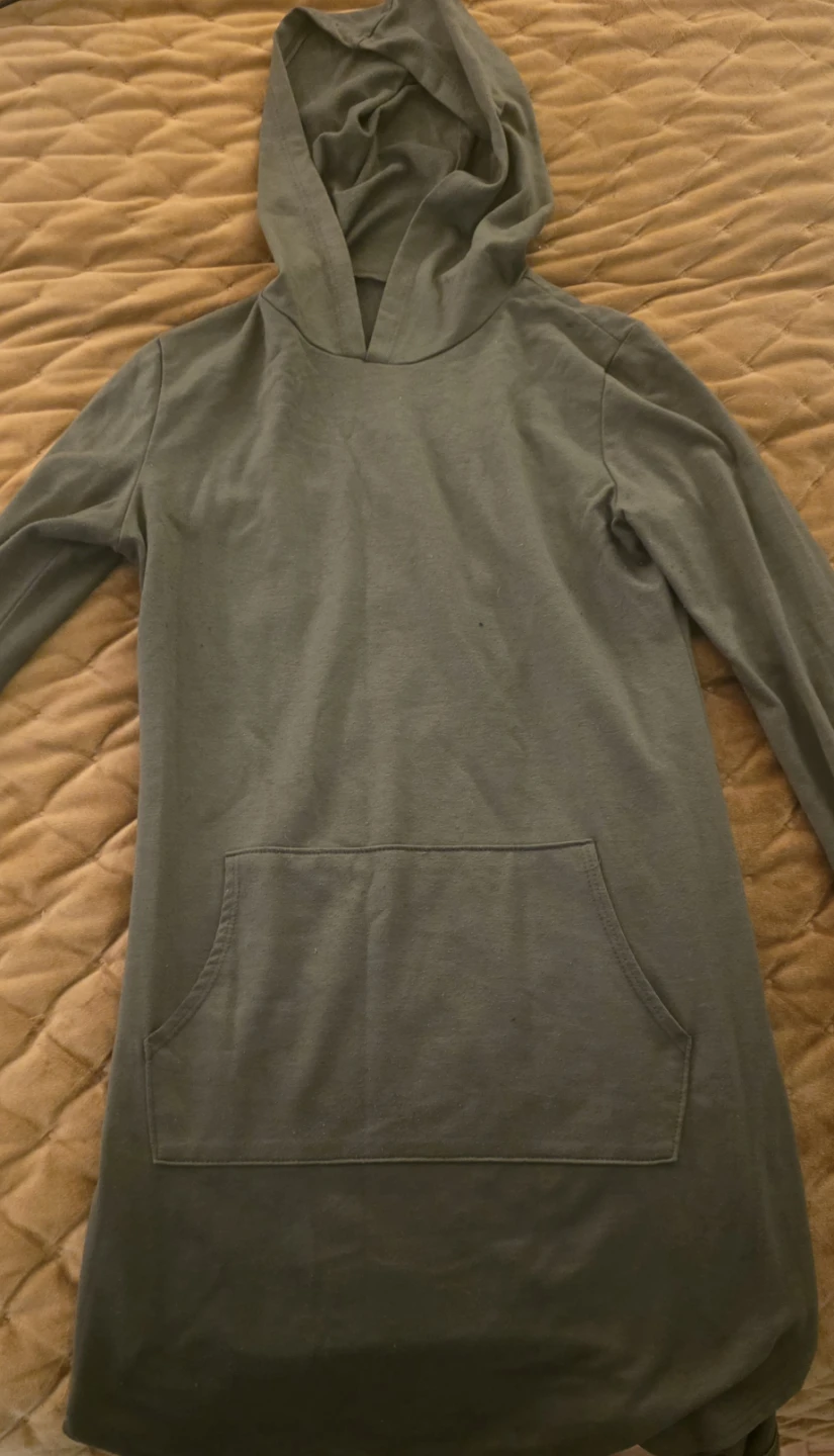 Olive Green Hoodie Dress
