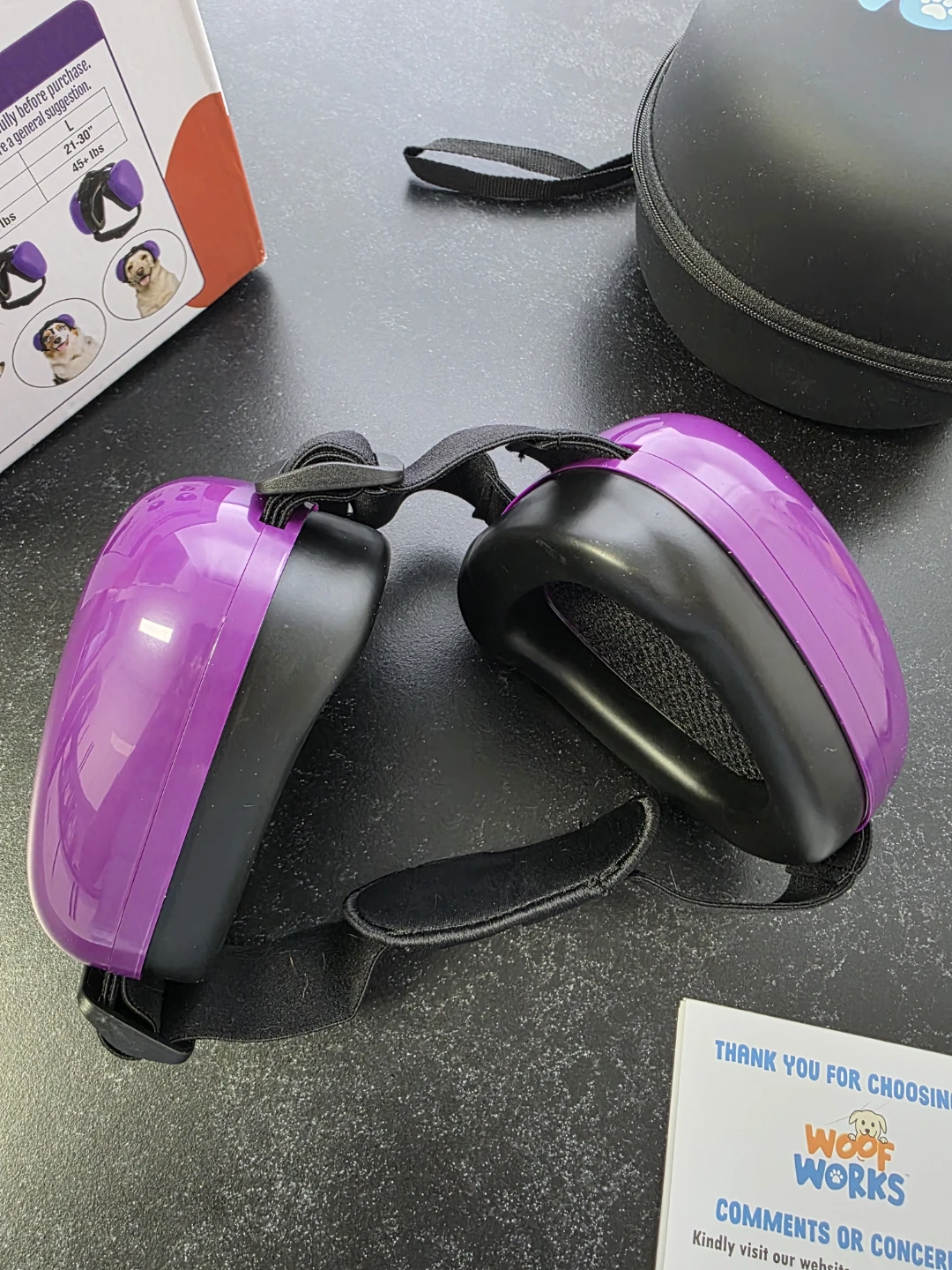 Woof Works Dog Hearing Protection - Noise Reduction Earmuffs