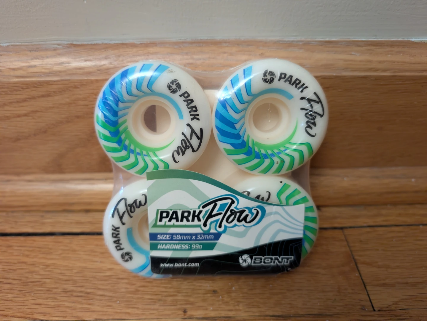 Bont Park Flow 58mm 99a Skateboard Wheels (4-Pack)