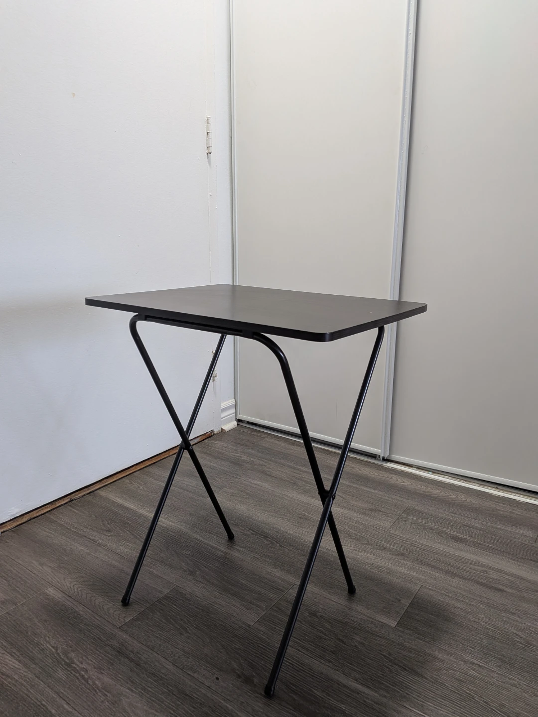 Two Black Folding Tray Table