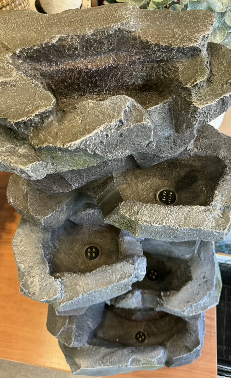 New Tiered Rock Waterfall Fountain led light's and pump included - photo 3