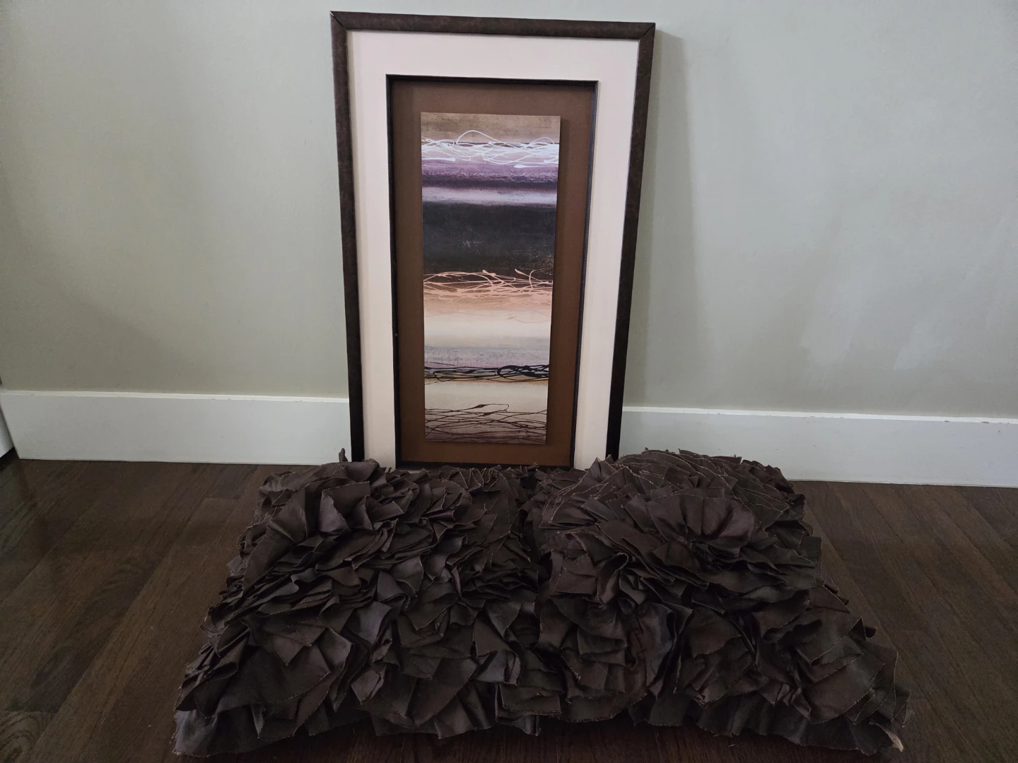 Designer Decor Set:  Abstract Art & High-End Pier 1 Pillows - photo 5